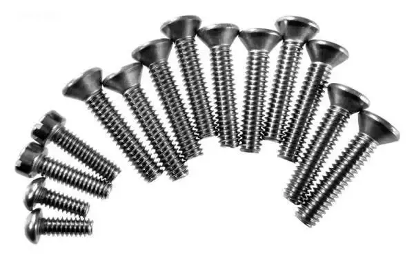 1″ Screw kit, standard 10 hole, w/double gasket