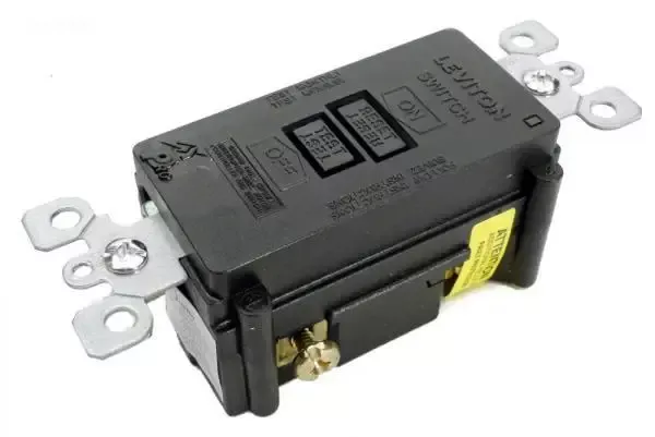 20A Panel Mount GFCI, Dead Front, Black