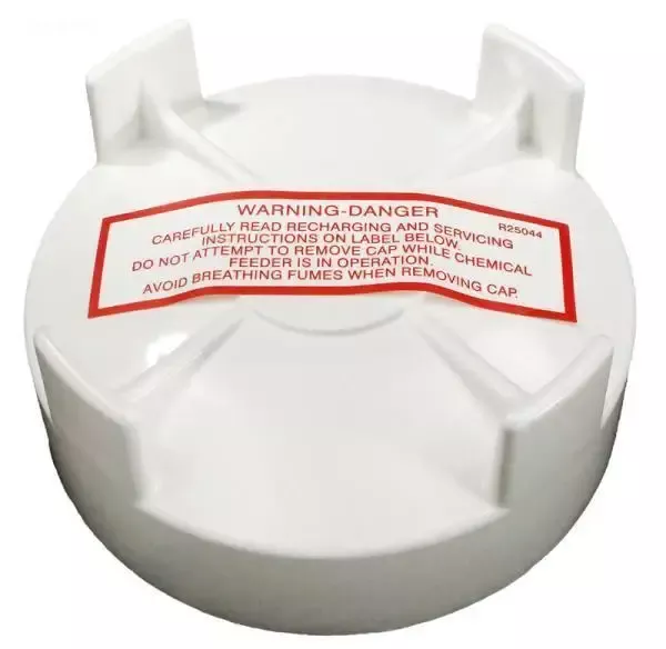 3″ threaded cap, white