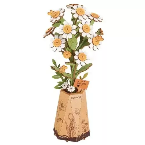 3D Wooden Flower Puzzle: Chamomile