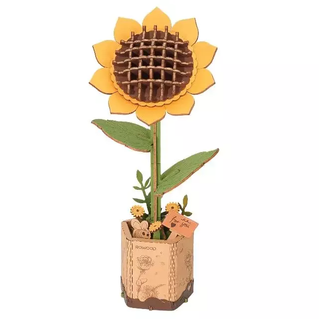 3D Wooden Flower Puzzles: Sunflower