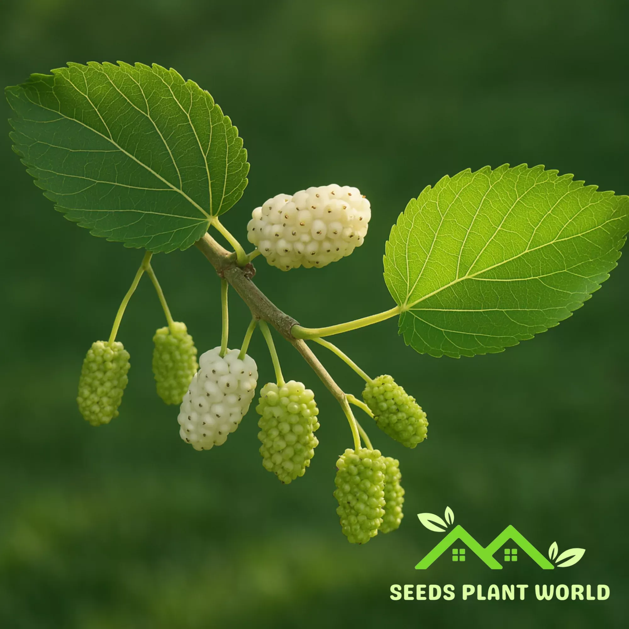 5 Morus Alba White Mulberry Fruit Seeds For Planting