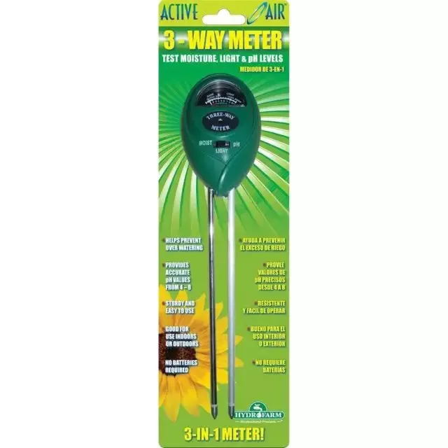Active Air 3-Way Moisture, Light, & pH Level Test Meter MGMLP1