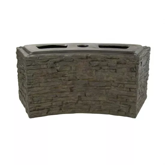 Aquascape Curved Stacked Slate Wall Base