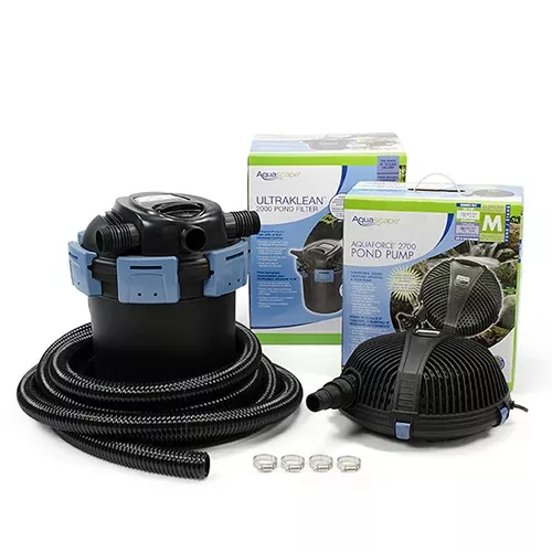 Aquascape UltraKlean 2500 Filtration Kit (2000 Pressure Filter & AquaForce 2700 Pump)