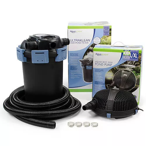 Aquascape UltraKlean 3500 Filtration Kit (2000 Pressure Filter & AquaForce 5200 Pump)