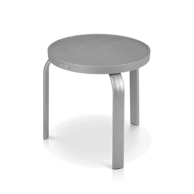 Atlantic Round Side Table – Slatted