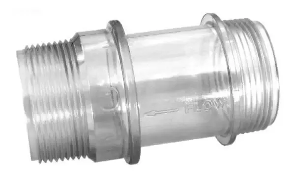 Backwash sight glass, 22″ filter