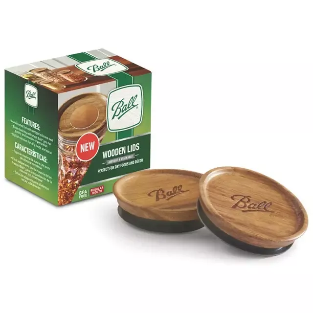 Ball Regular Mouth Wooden Lids 3-Pack