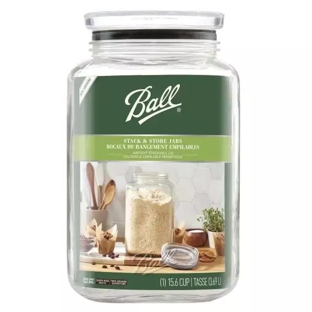 Ball Stack & Store Glass Storage Jar, 15.6 Cups