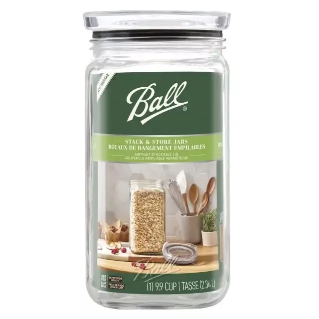 Ball Stack & Store Glass Storage Jar, 9.9 Cups