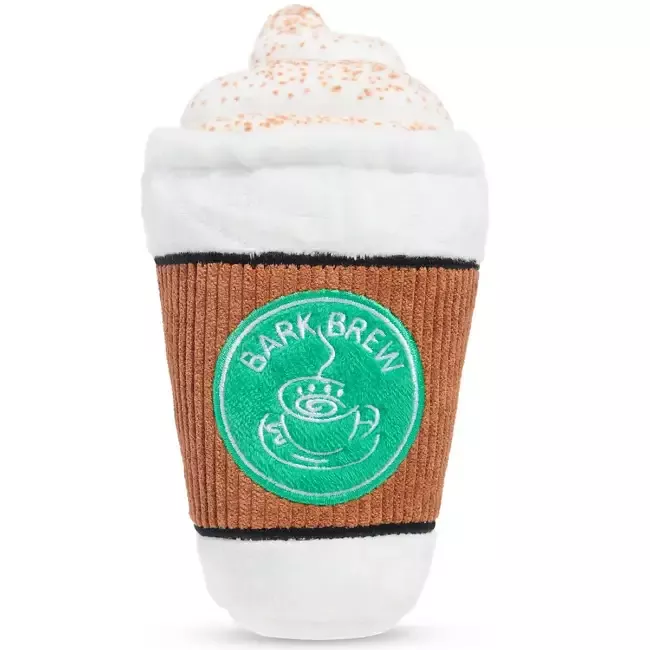 Bark Cup of Bark Roast Squeaky Plush Dog Toy, Medium