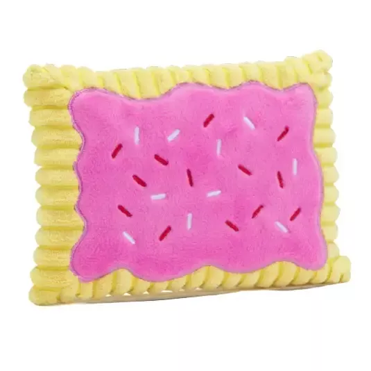 Bark Toaster Pastry Squeaky Plush Dog Toy, Medium