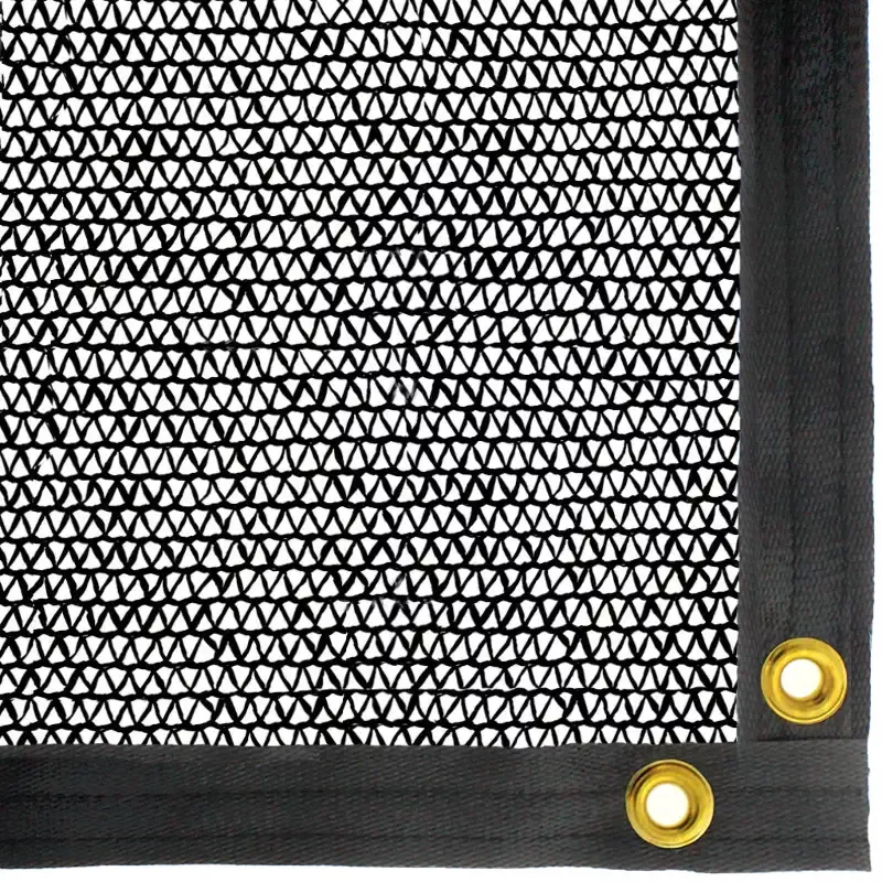 Be Cool Solutions™ 40% Black Tape Knit Shade Cloth, Grommeted Panel