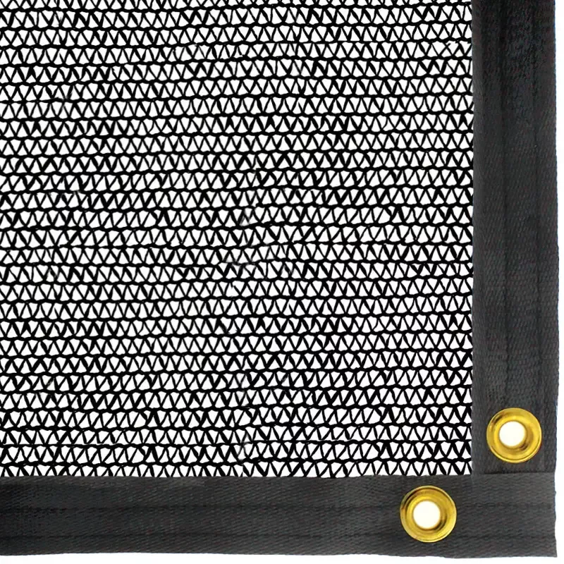 Be Cool Solutions™ 50% Black Tape Knit Shade Cloth, Grommeted Panel