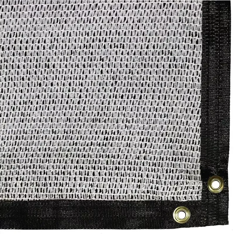 Be Cool Solutions™ 50% White Pearl Tape Knit Shade Cloth, Grommeted Panel
