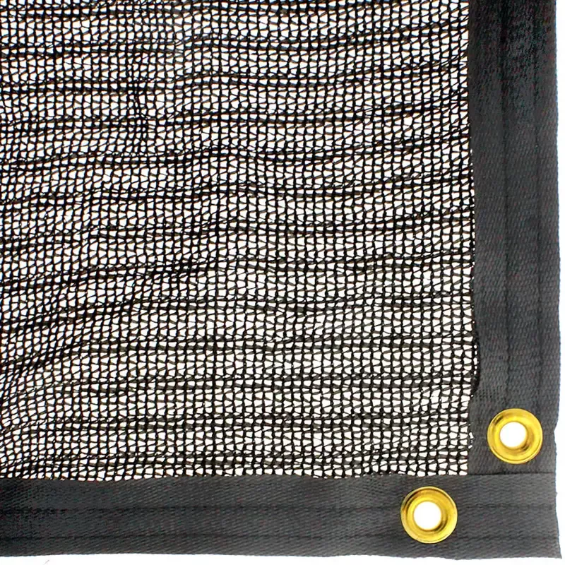 Be Cool Solutions™ 60% Black Tape Knit Shade Cloth, Grommeted Panel