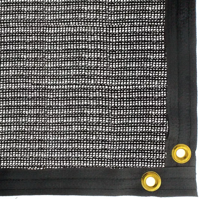 Be Cool Solutions™ 70% Black Tape Knit Shade Cloth, Grommeted Panel