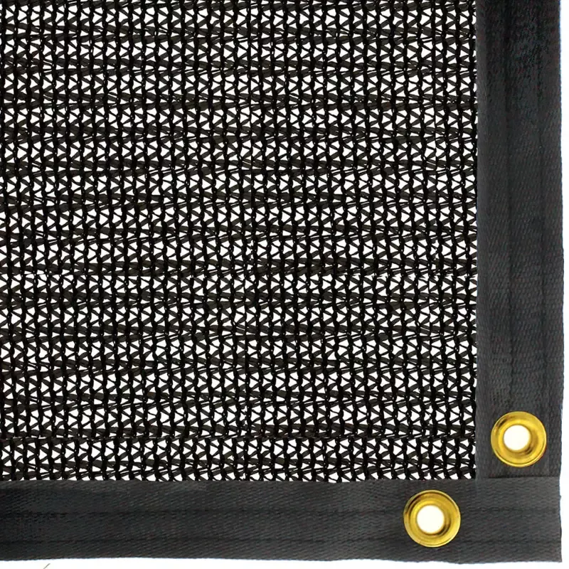 Be Cool Solutions™ 80% Black Tape Knit Shade Cloth, Grommeted Panel