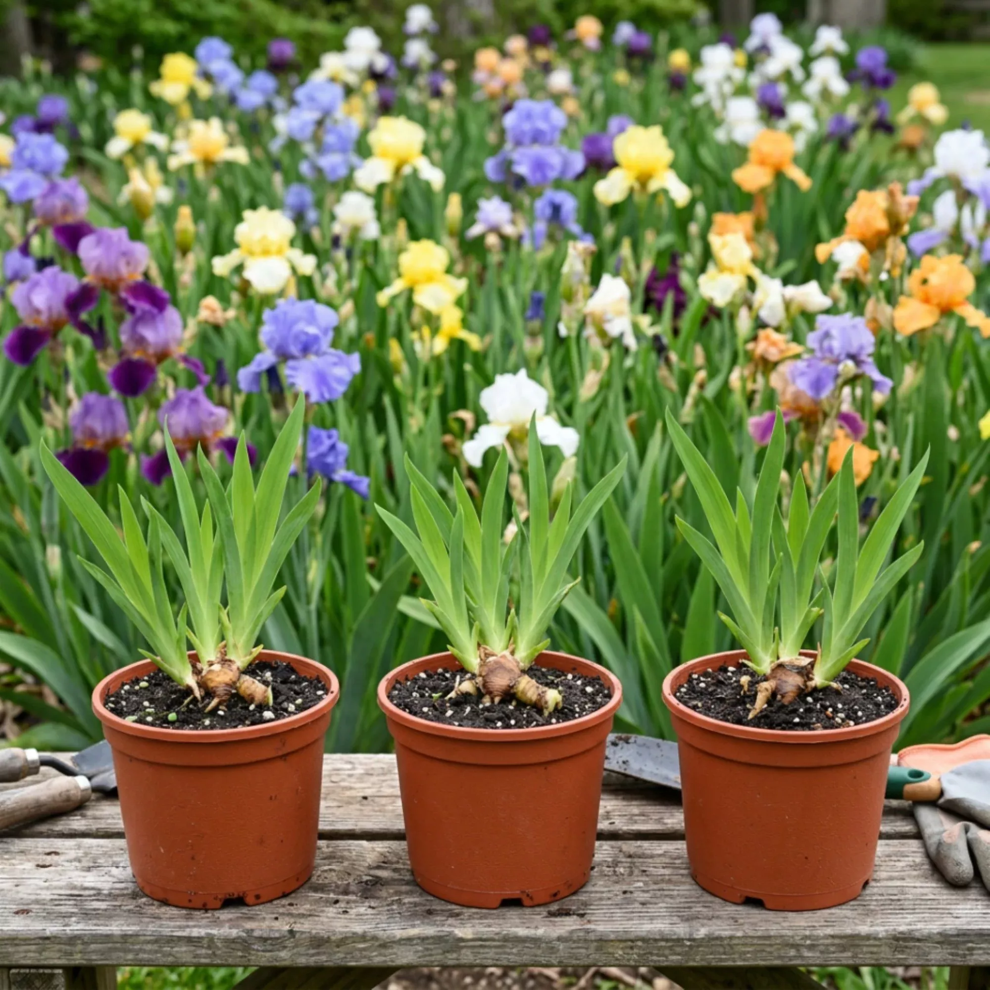 Bearded Iris - Califlora Colorful Crop Mix Potted Plants