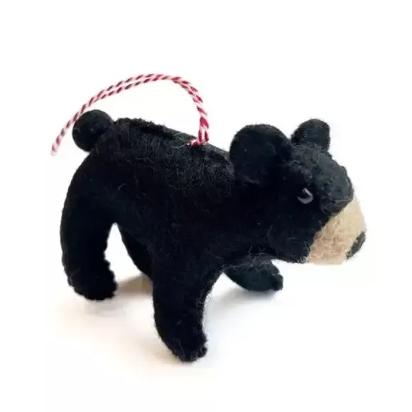 Black Bear Felt Wool Ornament