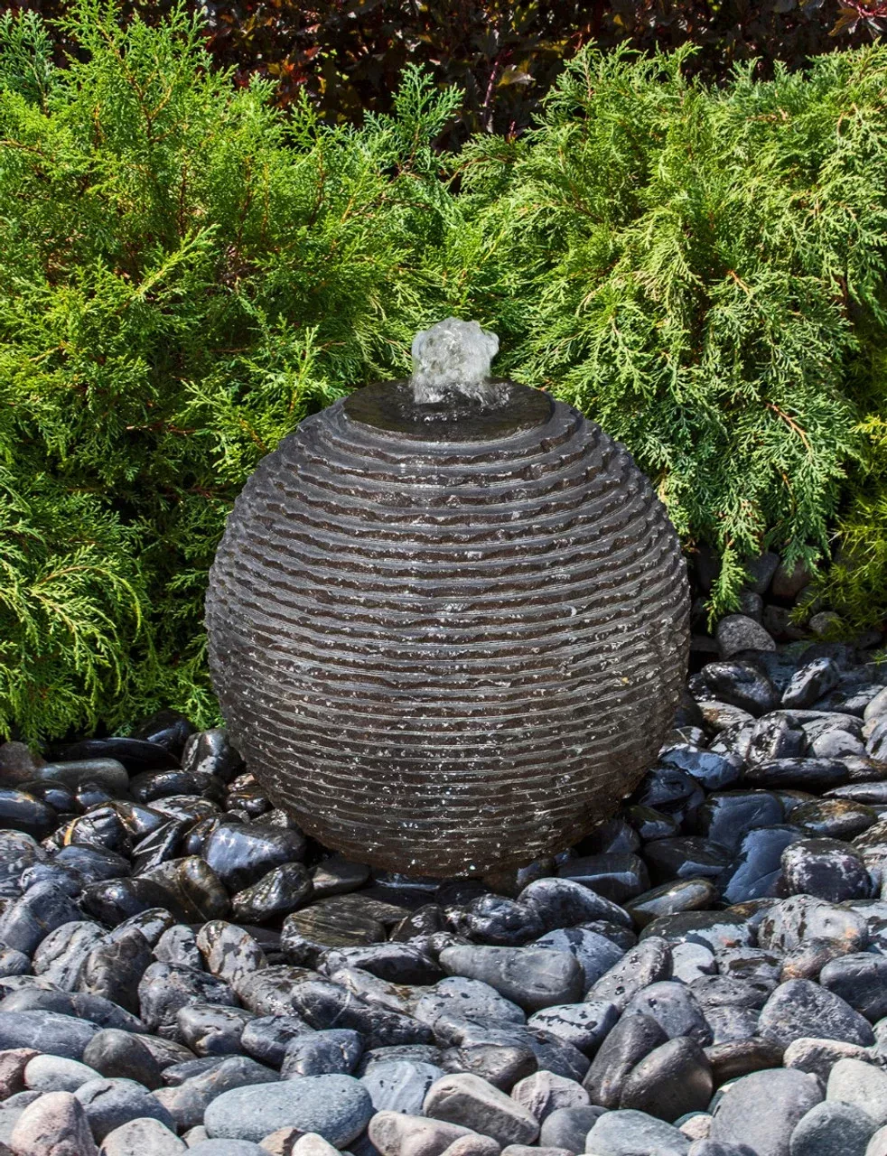Blue Thumb Small Ribbed Black Sphere Fountain Kit