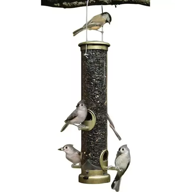 Brass Seed Tube Bird Feeder, Quick Clean – Medium