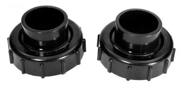 Bulkhead union, 1-1/2″ x 2″ set, black (b)