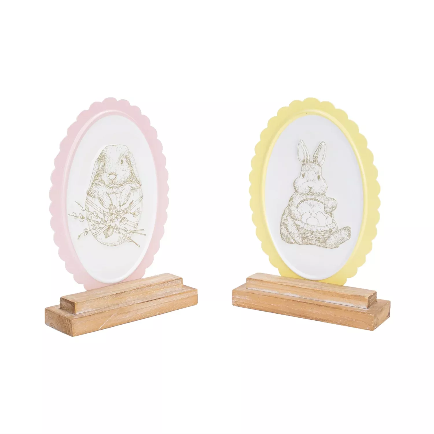 Bunny Embossed Tabletop Decor (Set of 2)