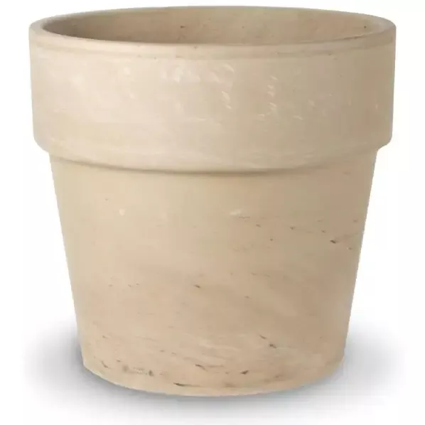 Calima Modern Clay Pot in Light Granite, 9.5″