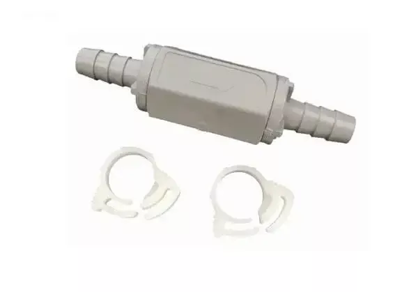 Check valve for high back pressure installations, optional