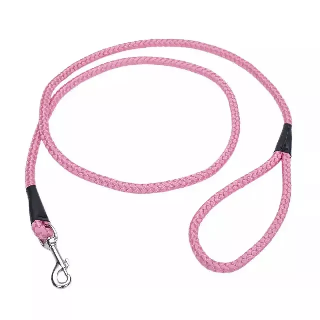 Coastal Rope Dog Leash, 6′ x 1/2″ Bright Pink
