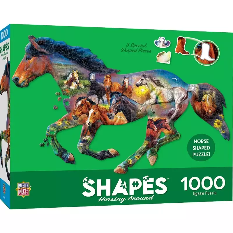 Contours – Horsing Around 1000 Piece Shaped Puzzle