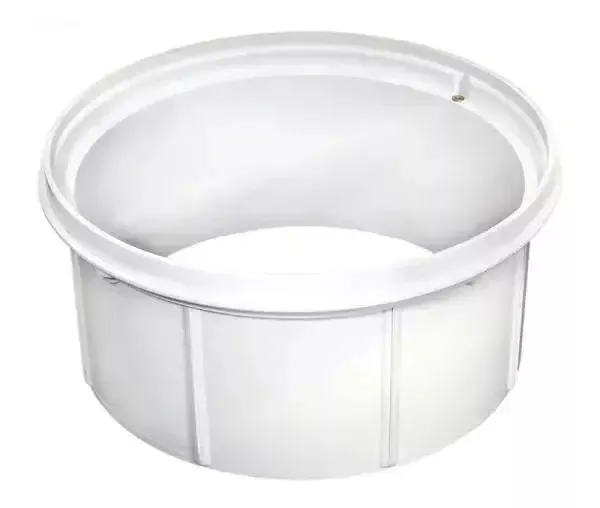 Deck collar, vinyl, white