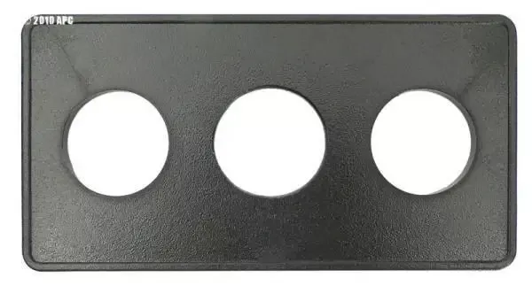DECKPLATE ONLY, 3 HOLE PANEL