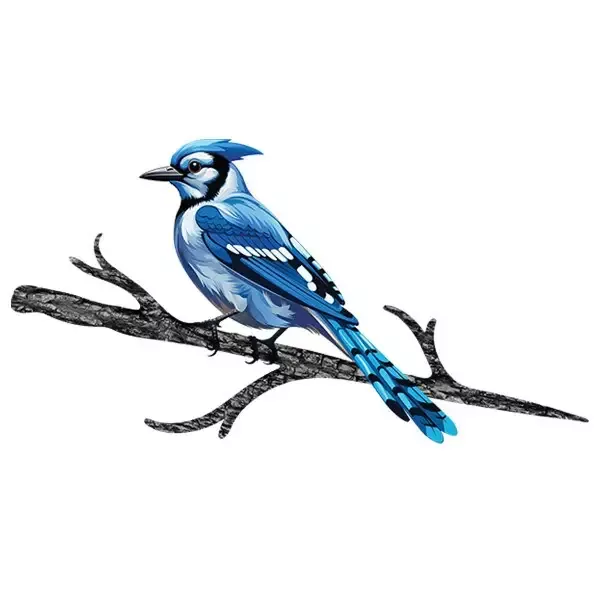 Decorative Tree Stake – Blue Jay