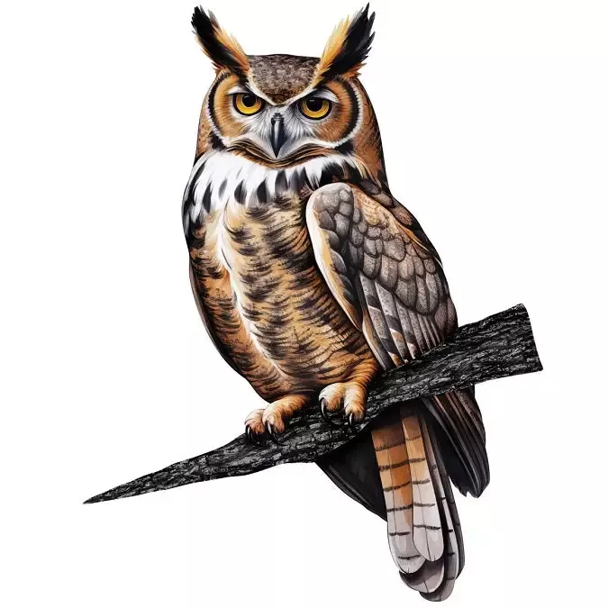 Decorative Tree Stake – Great Horned Owl