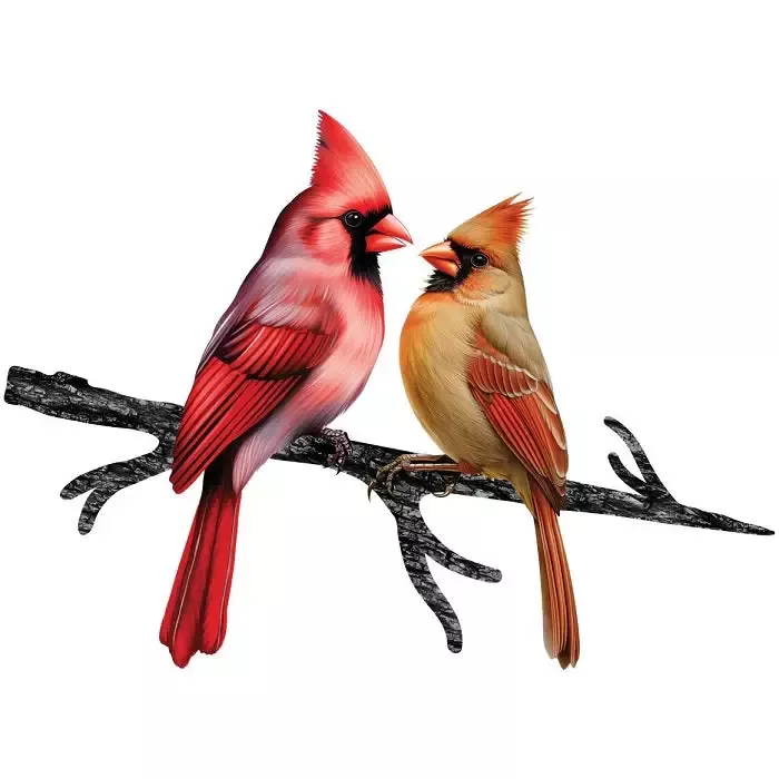 Decorative Tree Stake – Kissing Cardinals