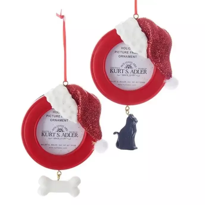 Dog or Cat Pet Picture Frame Ornament, Assorted