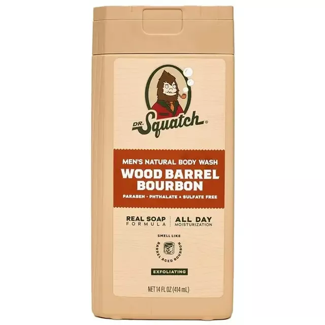 Dr. Squatch Wood Bourbon Barrel Men’s Natural Body Wash