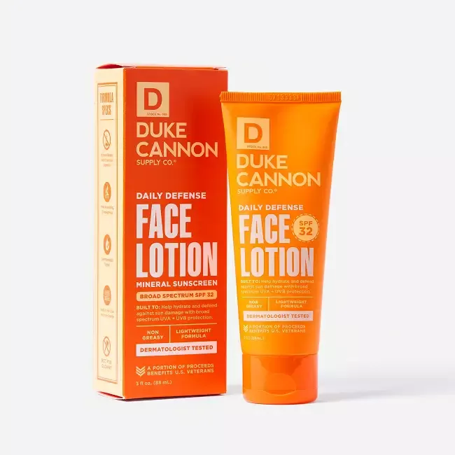 Duke Cannon Daily Defense Face Lotion 3 oz.
