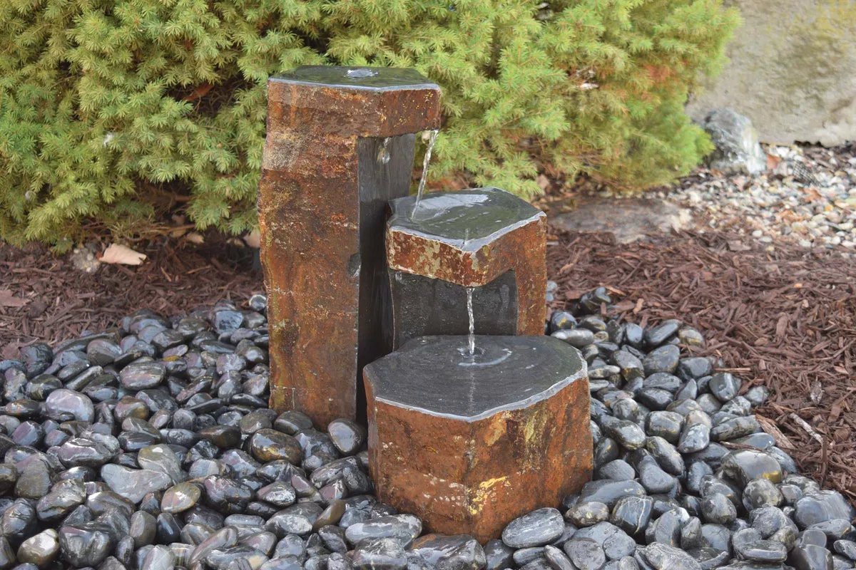 Easy Pro HBK3K Keyed Spillway Basalt Column (3 columns) (6in 12in 18in)