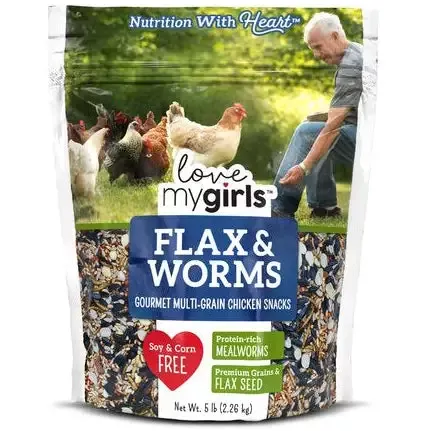 Flax & Worms Gourmet Multi-Grain Chicken Snack, 5 Lb.