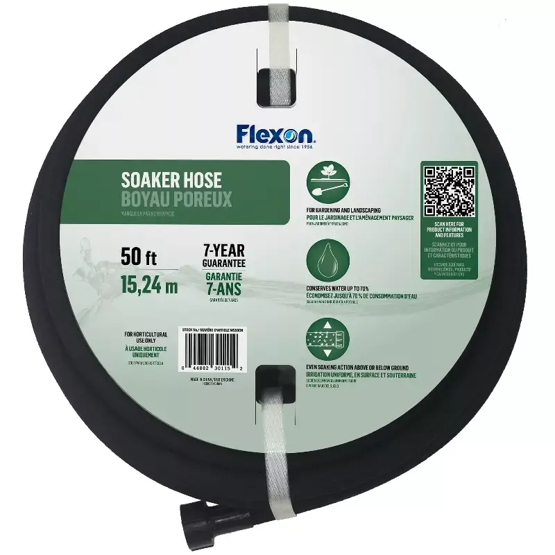 Flexon™ 50 ft. Weep & Soak Black Soaker Hose