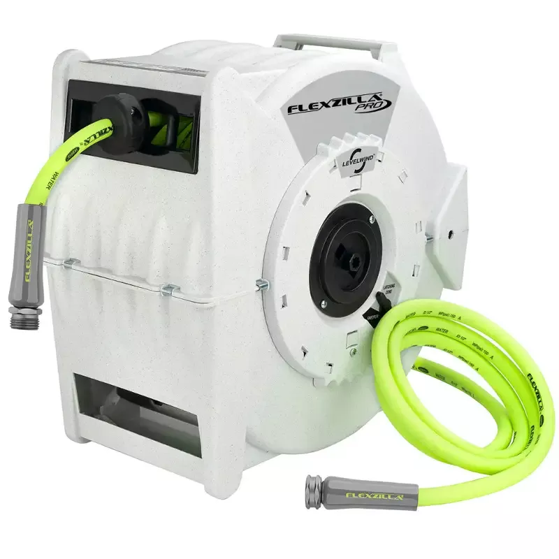 Flexzilla™ Pro Retractable Water Hose Reel with Levelwind™ Technology
