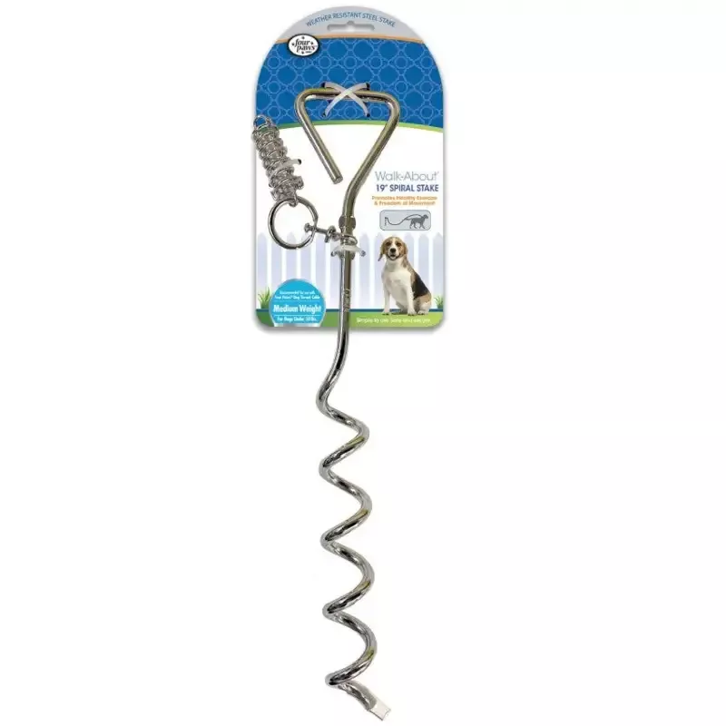 Four Paws Walk-About 19″ Spiral Tie-Out Stake