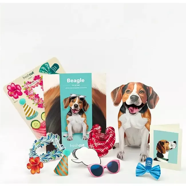FreshCut Paper Beagle Pop-Up 3D Greeting Card