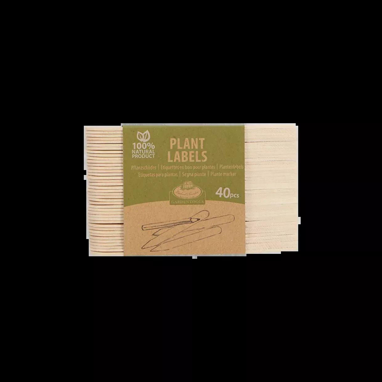 Garden Tools Wooden Plant Labels 40 pcs