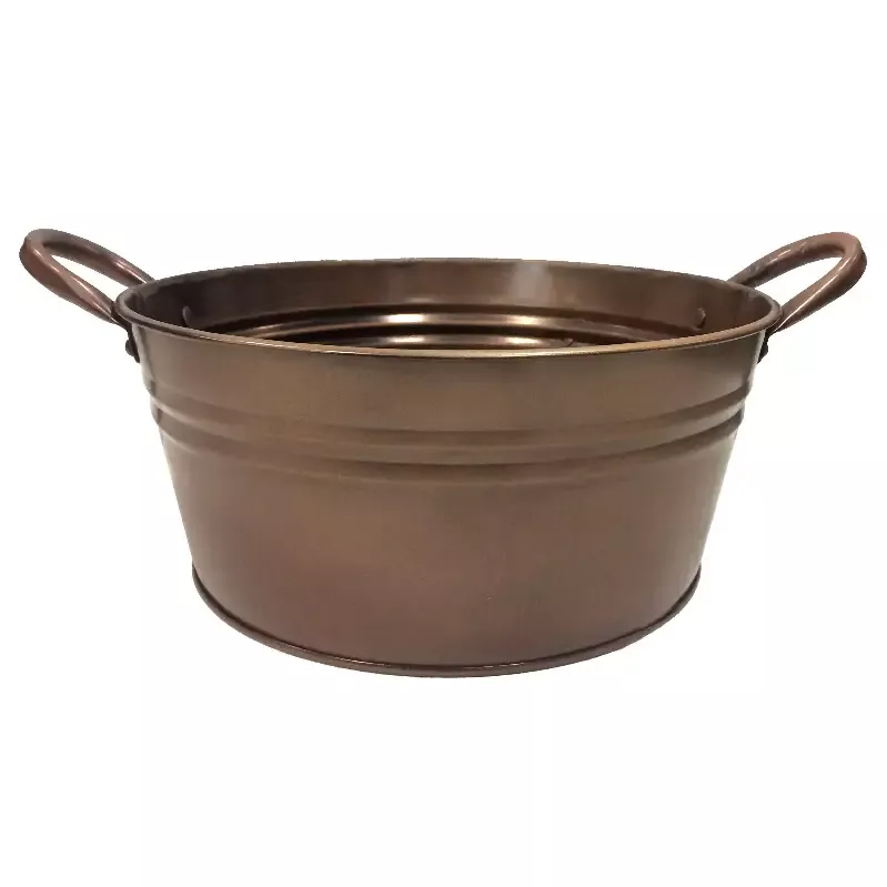 Gardener Select™ Antique Copper Colored Tin Planters
