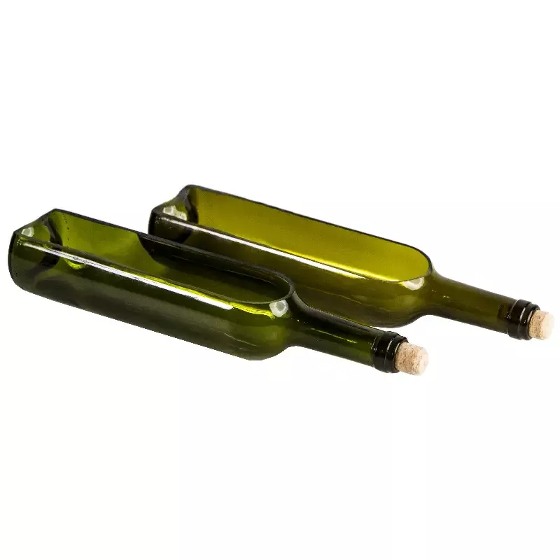 Gardener Select™ Dark Green Glass Bottle Planter Set